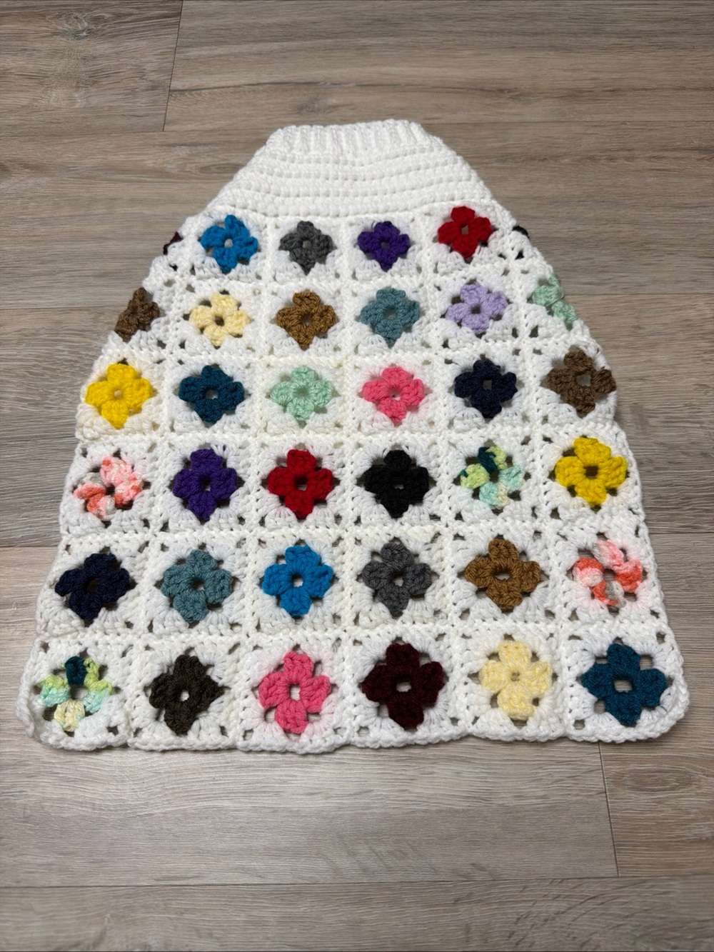 Large Handmade Crochet Granny Square Dog Sweater